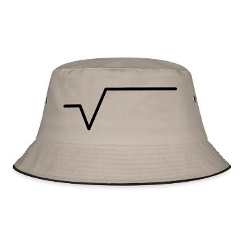 Wurzel Mathe Quadrattwurel mathematisch - Bucket Hat - Khaki/Schwarz - Vorne