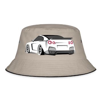 gtr racing tuner symbol geschenkidee - Bucket Hat - Khaki/Schwarz - Vorne