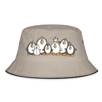 Famille de pingouins avec bonhomme de neige - Bob - kaki/noir - Devant