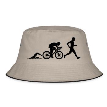 Triathlon Sport Competition - Bucket Hat - khaki/black - Front