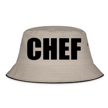 Chef - Bucket Hat - Khaki/Schwarz - Vorne