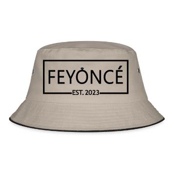 Feyoncé Est. 2023 - Braut zu werden - Verlobungsfeier - Bucket Hat - Khaki/Schwarz - Vorne