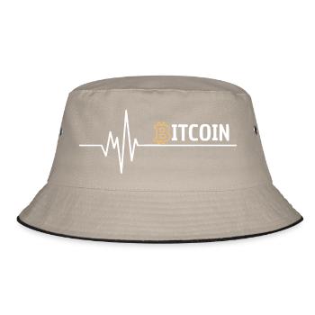 I love bitcoin - Richkid digital cryptopunk - Bucket Hat - khaki/black - Front