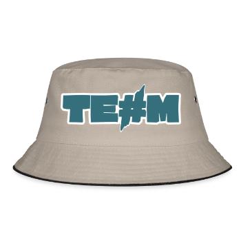 Städtisches Graffiti Kunst Motiv - Bucket Hat - Khaki/Schwarz - Vorne