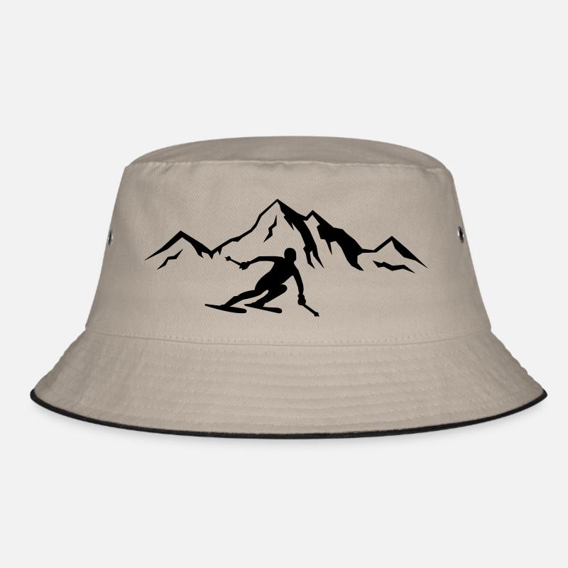 Ski Mountains 01 Bucket Hat