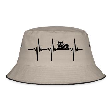 Heartbeat pour un design de style chat inhabituel - Bob - kaki/noir - Devant