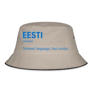 Estonian language Estland - Bucket Hat - Khaki/Schwarz - Vorne