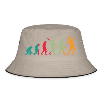 Tennis Evolution Retro - Bucket Hat - khaki/black - Front