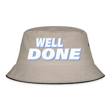 WELL DONE - Bucket Hat - khaki/black - Front