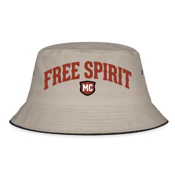 Free Spirit MC Lettering - Bucket Hat - khaki/black - Front