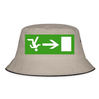 Schlendern aus der Kneipe  - Bucket Hat - Khaki/Schwarz - Vorne