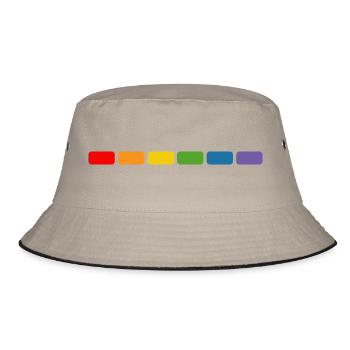 T-shirt LGBT arc-en-ciel - Bob - kaki/noir - Devant