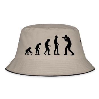 Evolution Fotograf - Bucket Hat - Khaki/Schwarz - Vorne
