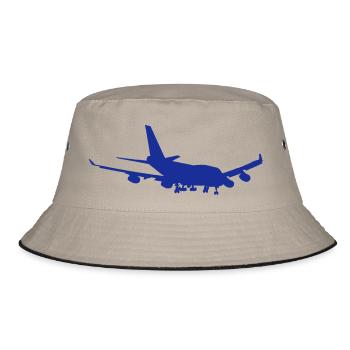 747 Silhouette - Bucket Hat - Khaki/Schwarz - Vorne