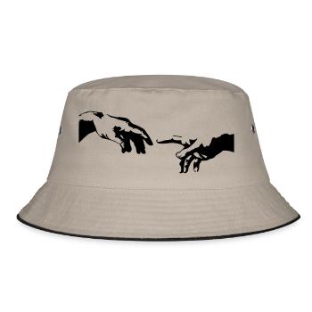 hand - Bucket Hat - khaki/black - Front