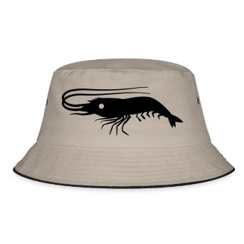single shrimp prawn with antennae - Bucket Hat - khaki/black - Front