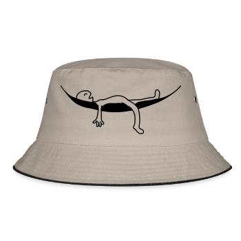 Hammock cozy holiday sleep - Bucket Hat - khaki/black - Front