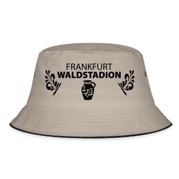 FRANKFURT WALDSTADION – Fussball Apfelwein Gerippt - Bucket Hat - Khaki/Schwarz - Vorne