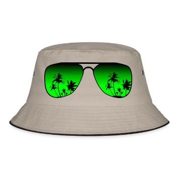 Sonnenbrille - Bucket Hat - Khaki/Schwarz - Vorne