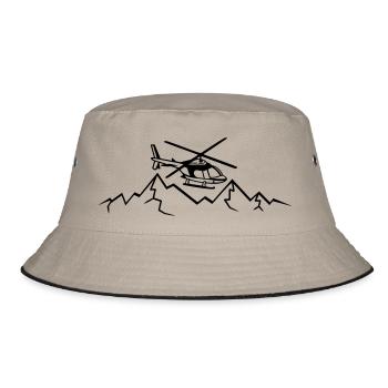 Mountain rescue plane emergency mountain rescue se - Bucket Hat - khaki/black - Front