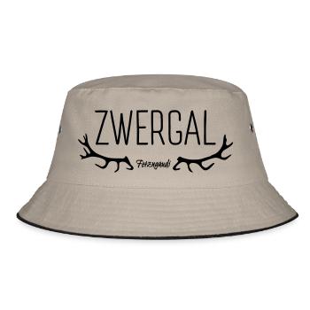 Zwergal - Bucket Hat - Khaki/Schwarz - Vorne