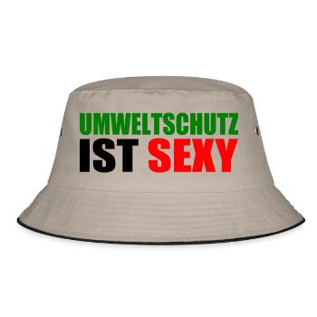 Umweltschutz - Bucket Hat - Khaki/Schwarz - Vorne