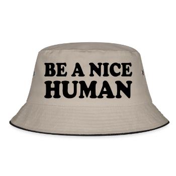 Be a nice human - Bob - kaki/noir - Devant