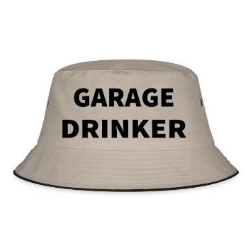 Garage - Bucket Hat - Khaki/Schwarz - Vorne