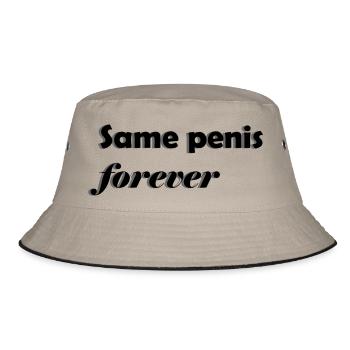 JGA Braut penis Bräutigam Geschenk Geschenkidee - Bucket Hat - Khaki/Schwarz - Vorne