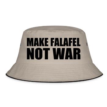 Make falafel not war - Bob - kaki/noir - Devant
