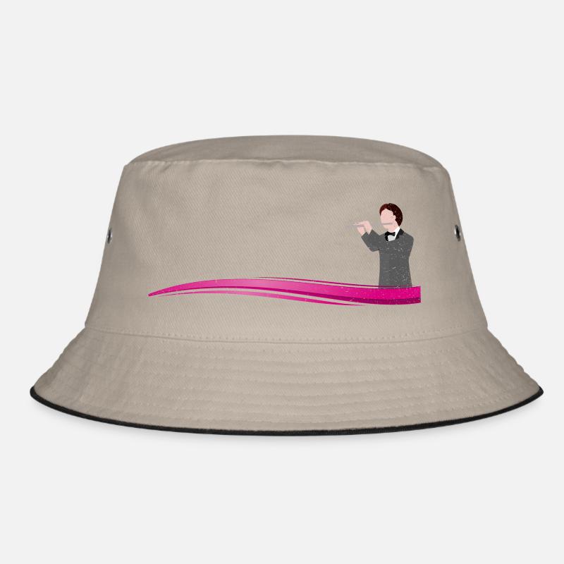 Flutist on Wave | Flute player on a wave Bucket Hat