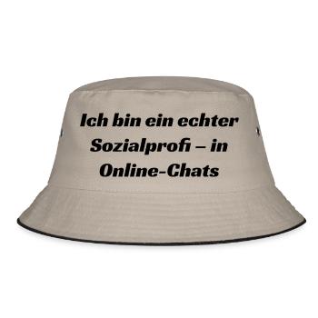 Typisch-Gamer - Bucket Hat - Khaki/Schwarz - Vorne