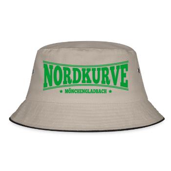 Nordkurve Mönchengladbach | Farbe änderbar - Bucket Hat - Khaki/Schwarz - Vorne