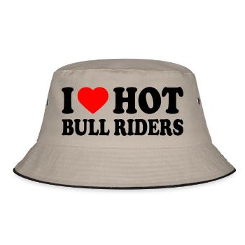 I love hot bull riders - Bob - kaki/noir - Devant