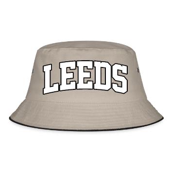 Leeds logo: British-style collegiate design - Bucket Hat - khaki/black - Front