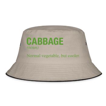 CABBAGE - Bucket Hat - khaki/black - Front