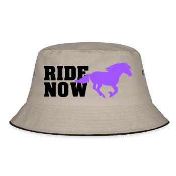 ride now - Bucket Hat - Khaki/Schwarz - Vorne