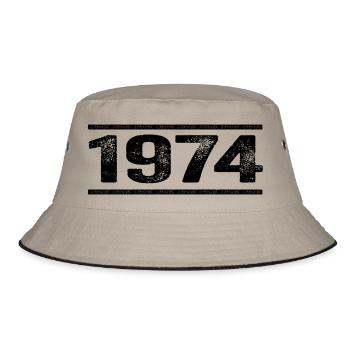 1974 Retro 1974 Birthday 1974 Vintage 1974 - Bucket Hat - khaki/black - Front