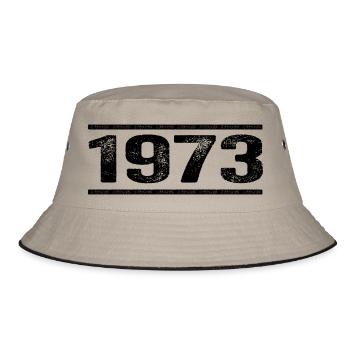 1973 Retro 1973 Geburtstag 1973 Vintage 1973 - Bucket Hat - Khaki/Schwarz - Vorne