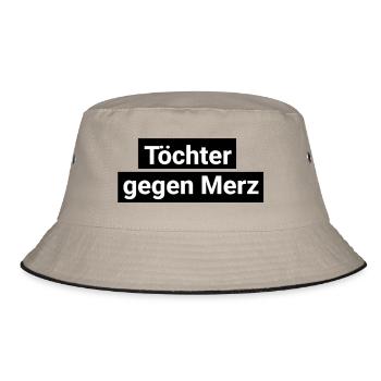 Fille contre Merz CDU uni noir et blanc - Bob - kaki/noir - Devant