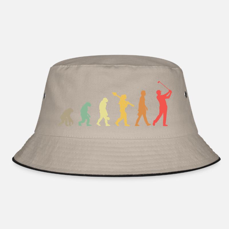 Golf Golfer Golfplatz Golfspieler Evolution Bucket Hat