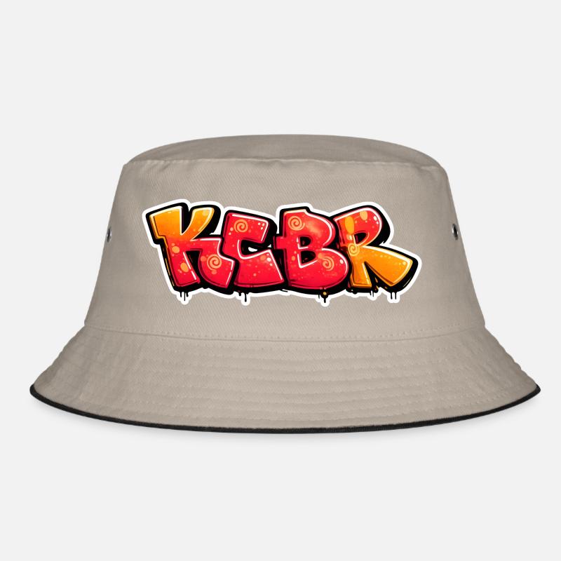 KCBR Graffiti Burst Design - Bucket Hat - khaki/black