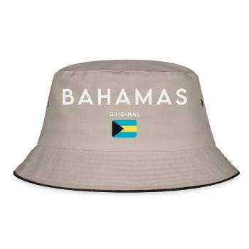 Bahamian pride, minimalist sleek design - Bucket Hat - khaki/black - Front
