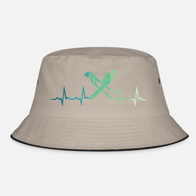 Heating engineer, plumber's heartbeat Bucket Hat