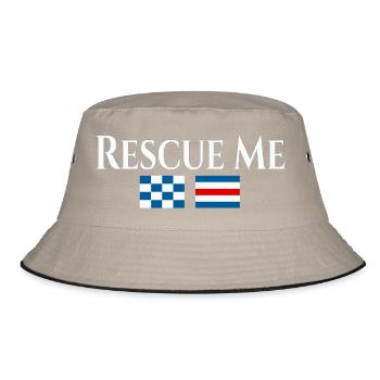 Rescue Me – Maritime Signal Flags - Bucket Hat - khaki/black - Front
