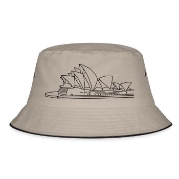 Opera House in Syndey - Bucket Hat - khaki/black - Front