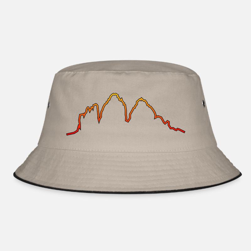 Dolomites Three peaks evening red glow Bucket Hat