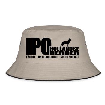 IPO HOLLANDSE HERDER - Bucket Hat - Khaki/Schwarz - Vorne