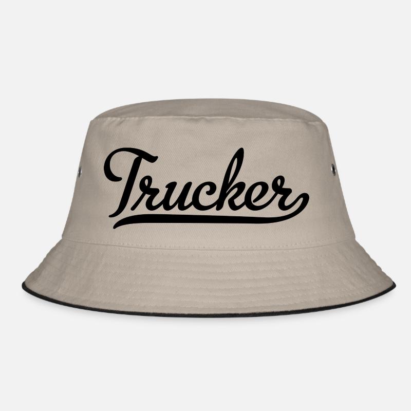 Trucker - Bucket Hat - Khaki/Schwarz