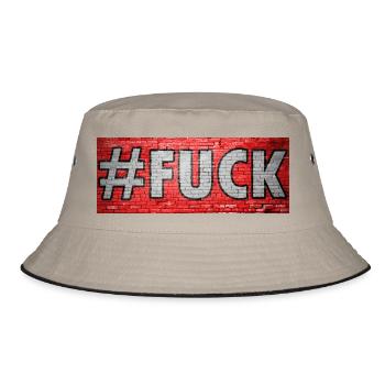 #Fuck graffiti - Bucket Hat - khaki/black - Front